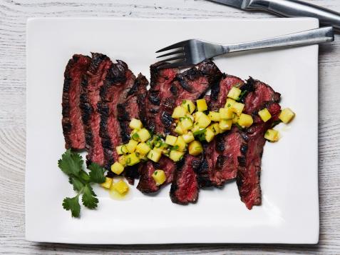 Sweet and Spicy Skirt Steak with Mango Salsa
