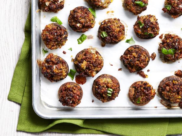 Spicy Italian Stuffed Mushrooms Recipe | Food Network Kitchen | Food
