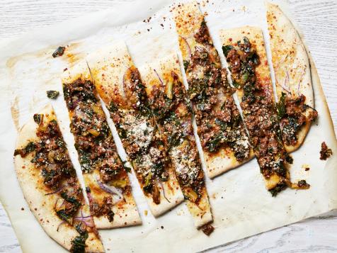 Meat and Collards Pizza
