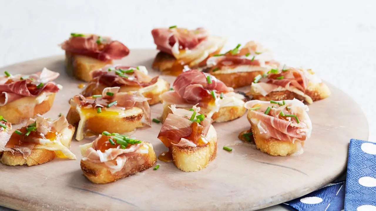 Prosciutto Brie and Apricot Crostini Recipe | Food Network Kitchen