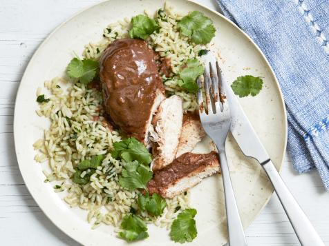 Sauteed Chicken with Quick Mole Sauce and Cilantro Rice
