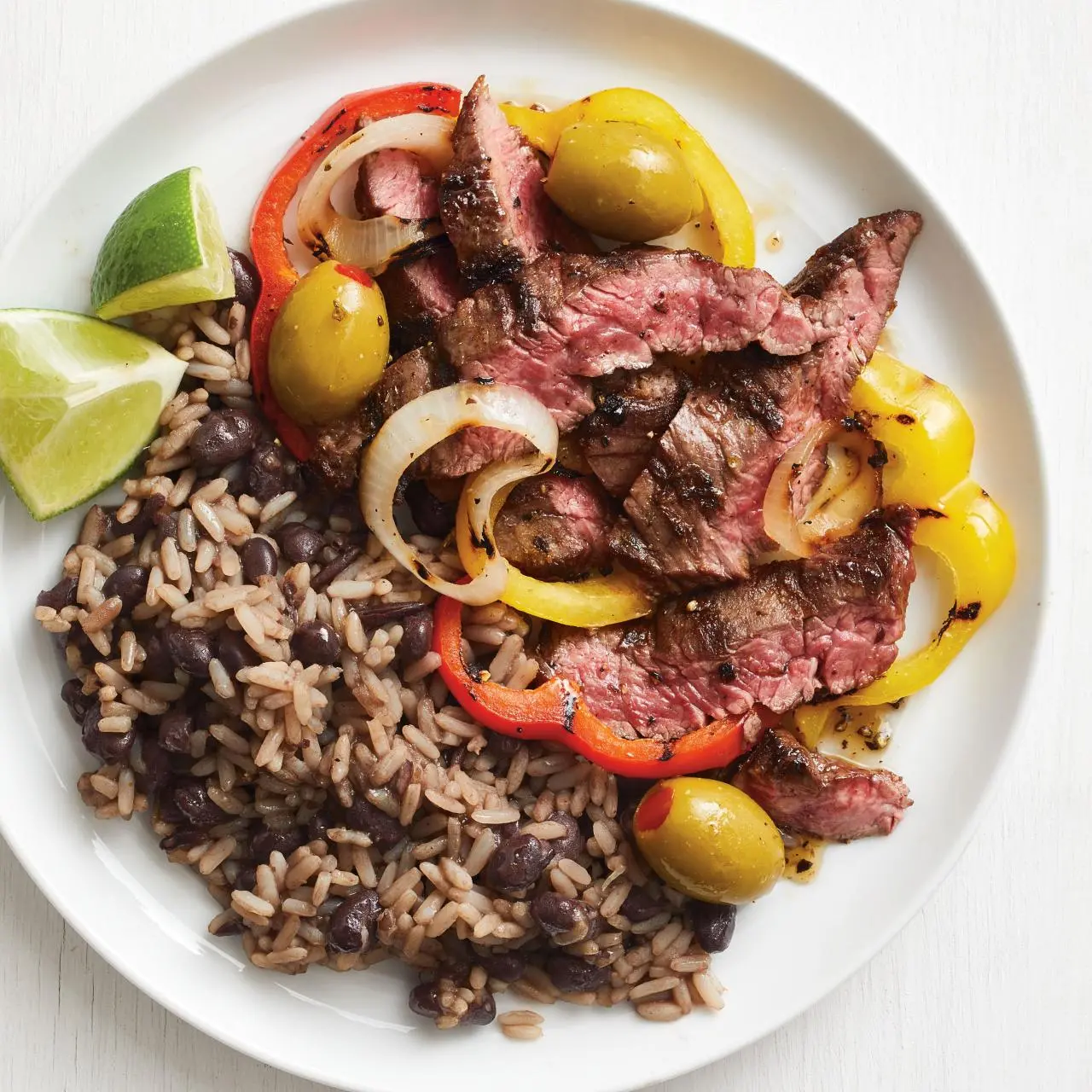 Garlicky Grilled Steak with Black Beans and Rice-image