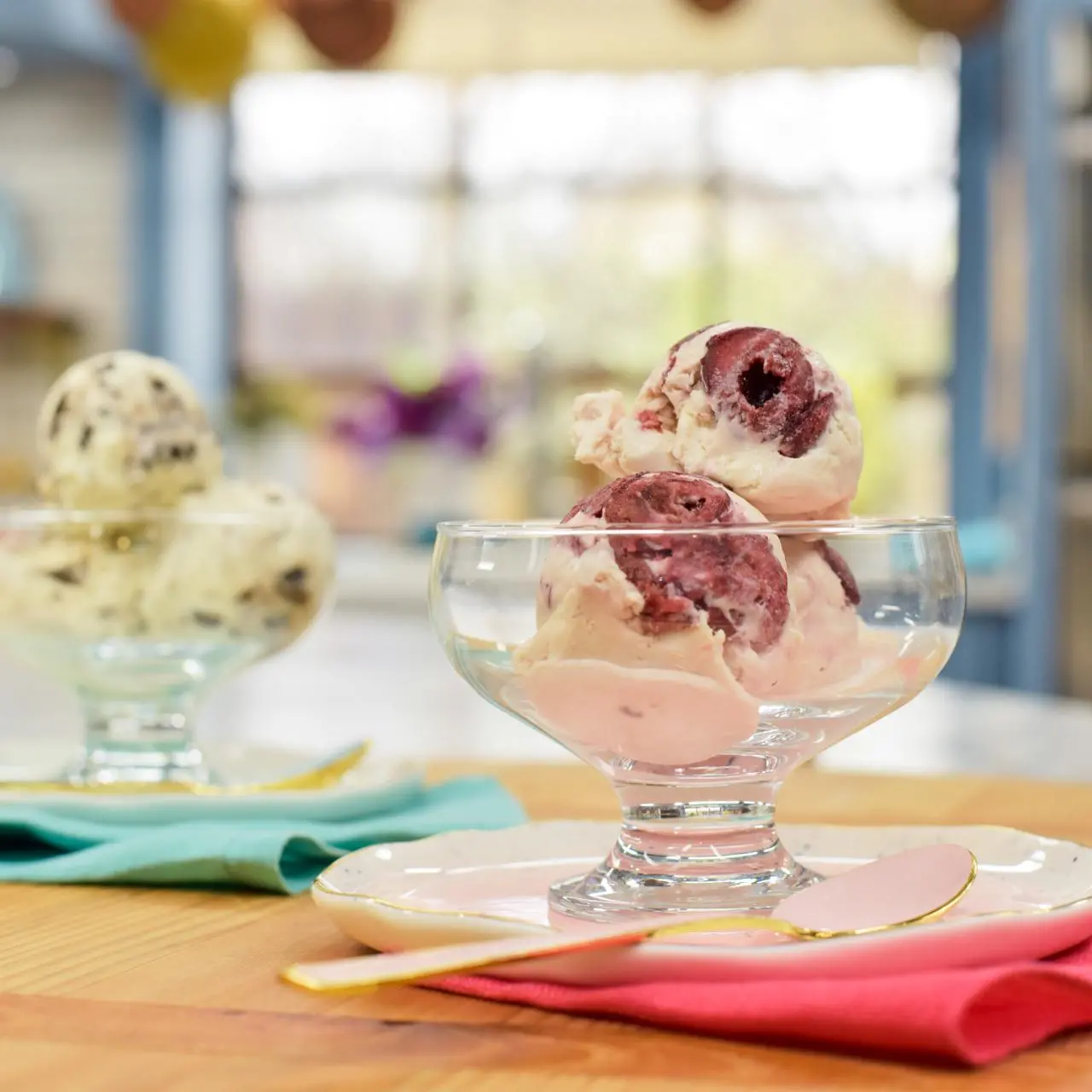No-Churn Cherries 'n' Creme Ice Cream Recipe | Food Network