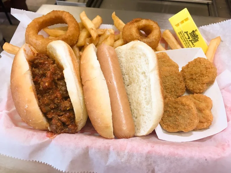 West Chester is steeped in history — there’s the Brandywine battlefield, Brandywine River Museum and a charming historic downtown — but Jimmy John’s Pipin’ Hot Sandwiches stands out for making history of its own. Not to be confused with the sandwich chain, Jimmy John’s has earned a loyal following for its frankfurters and roster of American classics like burgers, cheesesteaks and onion rings since 1940. There’s a reason “Famous for Frankfurters” is lit up in large letters across their roof: People travel from all around to sample their old-fashioned frankfurter, made with a natural casing that pleasantly snaps when you bite into it; some diners make it their first stop after landing at Philadelphia International Airport. You can opt to have your Frank topped with homemade chili, cheese or bacon, or doctor it up with self-serve condiments like sauerkraut, relish, mustard, pickles and peppers. Jimmy John’s other claim to fame is their electric trains, with three-full scale electric train displays on full view for tots to watch while they nosh; kids’ meals include fries and a drink with either a hot dog (no casing), chicken nuggets or a Sloppy Joe. Every five years the restaurant celebrates its anniversary by lowering the prices of menu items to the anniversary cost — on their 75th anniversary, hot dogs and drinks were 75 cents each.