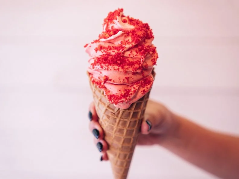 Believe it or not, regular Flamin’ Hot Cheetos were actually not spicy enough to stand up to the ice cream at Drill’d. For more heat, the California dessert shop turned to Frito-Lay’s Xxtra Flamin’ Hot variety, which it blends into a vanilla ice cream base using a high-speed drilling contraption. The resulting soft serve — finished with a dusting of ground Cheetos — comes out as a pale pink swirl. Don’t be fooled by its charming color: There’s a reason the flavor has been dubbed the Hot as Hell.