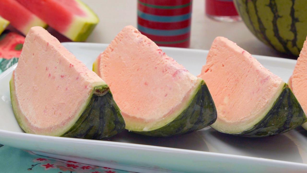 How To Make No-Churn Watermelon Ice Cream Slices