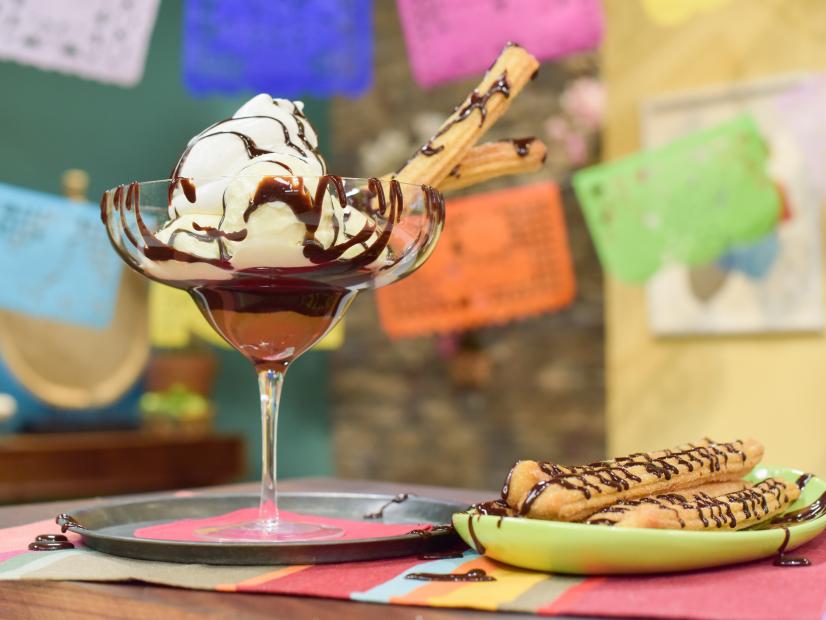 Katie Lee makes a Mexican-Inspired Hot Fudge Sundae, as seen on The Kitchen, Season 17.
