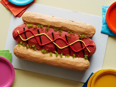 Food Network Kitchen’s Hot Dog Pull-Apart Cupcake Cake.