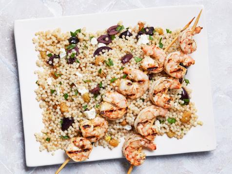 Grilled Garlic Shrimp with Israeli Couscous