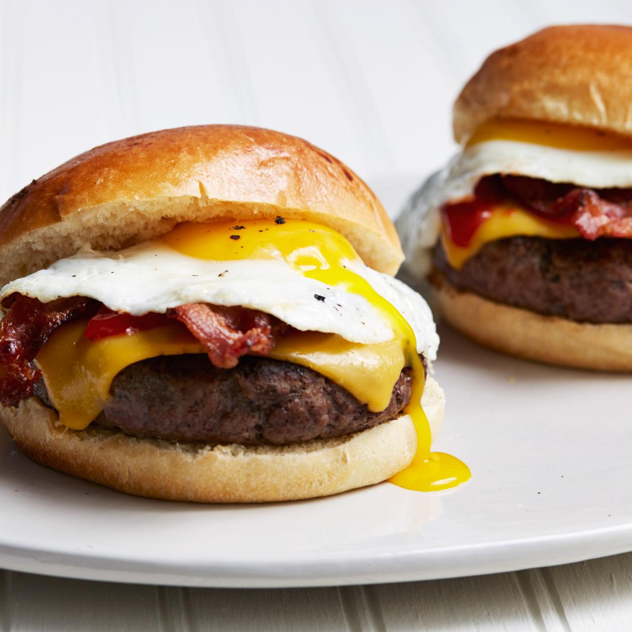 Bacon, Egg and Cheese Breakfast Burgers Recipe, Food Network Kitchen