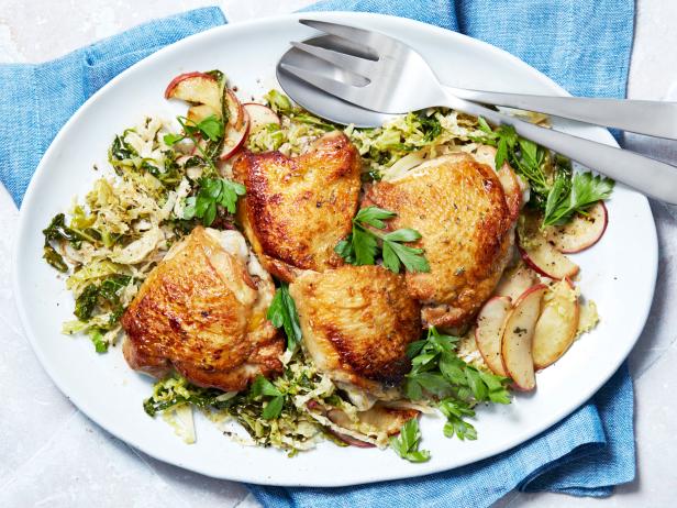 Braised Chicken Thighs and Apples image
