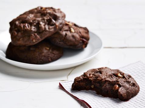 Chocolate-Chocolate Chip Cookies with Pecans