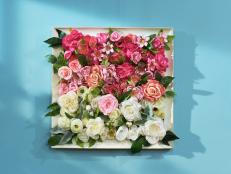 Sunny Anderson makes a Framed Silk Flower Gift, as seen on The Kitchen, Season 17.