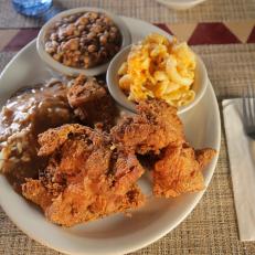 Fried Chicken as Served at Southern Cafe in Oakland, California as seen on Food Network's Diners, Drive-Ins and Dives episode 2811.