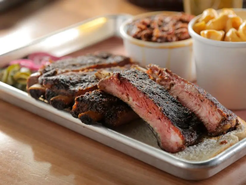 Pork Spare Ribs as Served at Wood Shop BBQ in Seattle, Washington as seen on Food Network's Diners, Drive-Ins and Dives episode 2811.