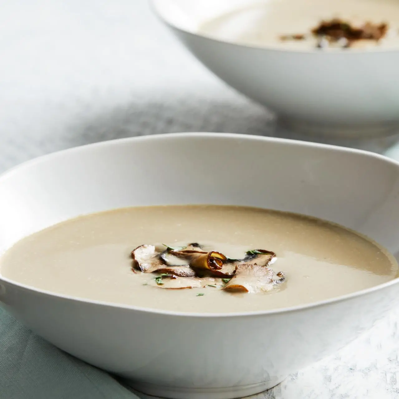 Creamy Two-Mushroom Soup Recipe | Food Network Kitchen | Food Network