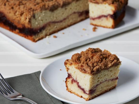 Glazed Coffee Cake with Sour Cherry Preserves Recipe | Food Network ...