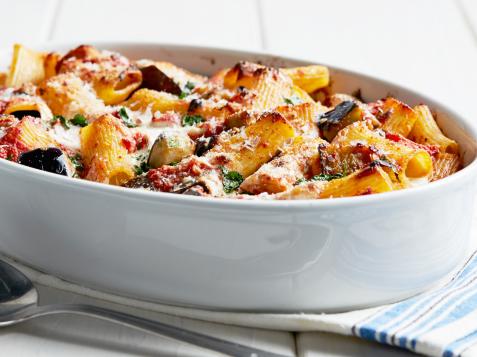 Herby Baked Pasta with Eggplant and Fresh Mozzarella