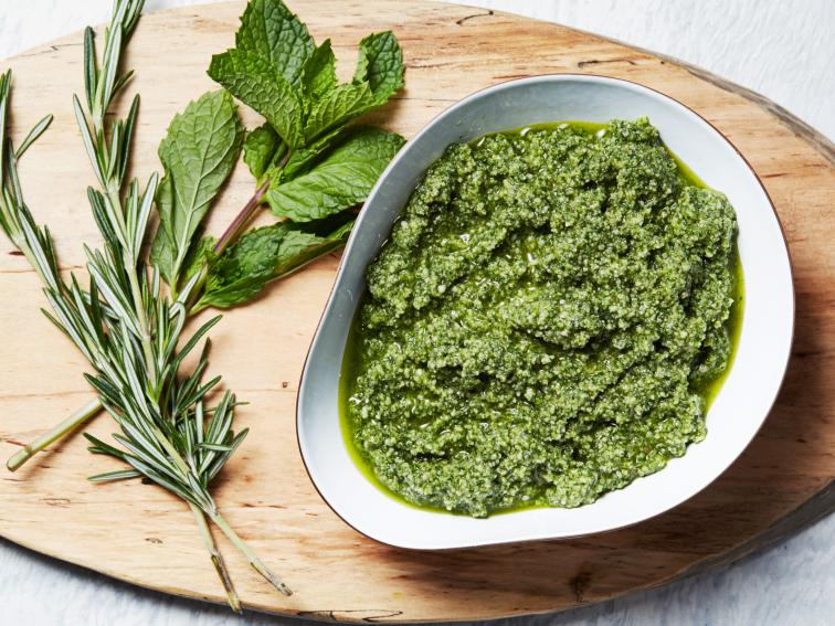 RosemaryMint Pesto Recipe Food Network Kitchen Food Network
