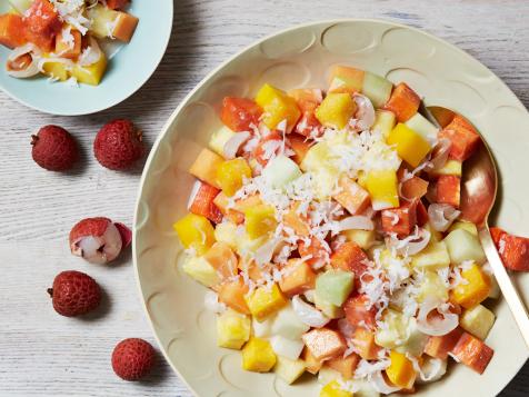 Fruit Salad with Lychee and Coconut Milk