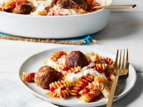 Herby Meatball Baked Pasta
