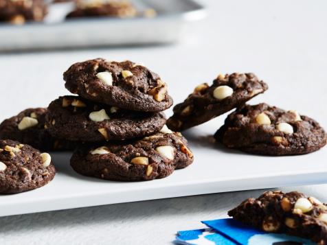 Chocolate Cookies with White Chocolate Chips and Peanuts