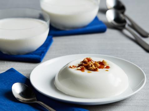 Coconut Panna Cotta with Candied Peanuts