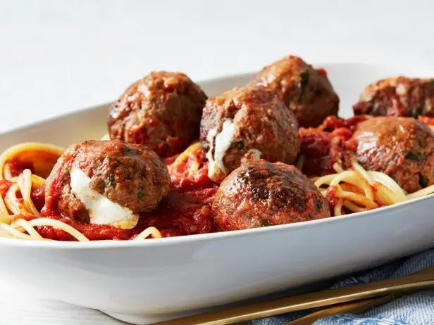Mozzarella-Stuffed Meatballs