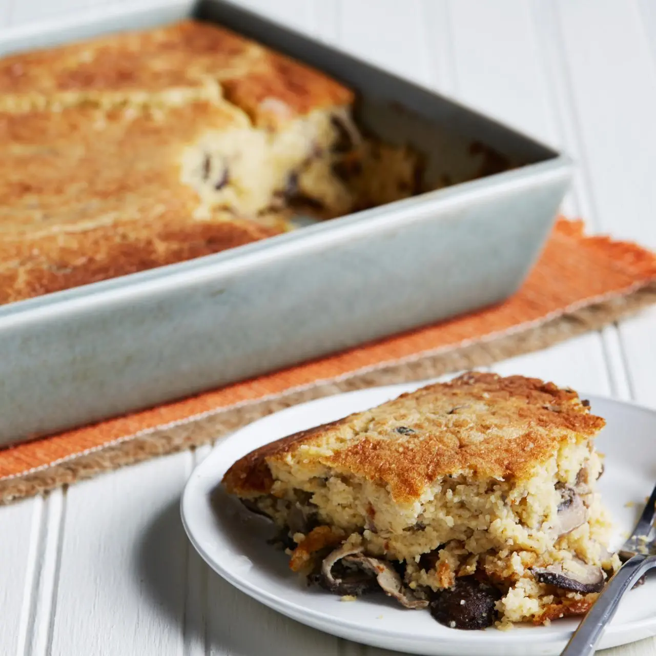 Mushroom and Cheese Baked Polenta