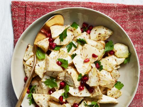 Roasted Celery Root with Pomegranate