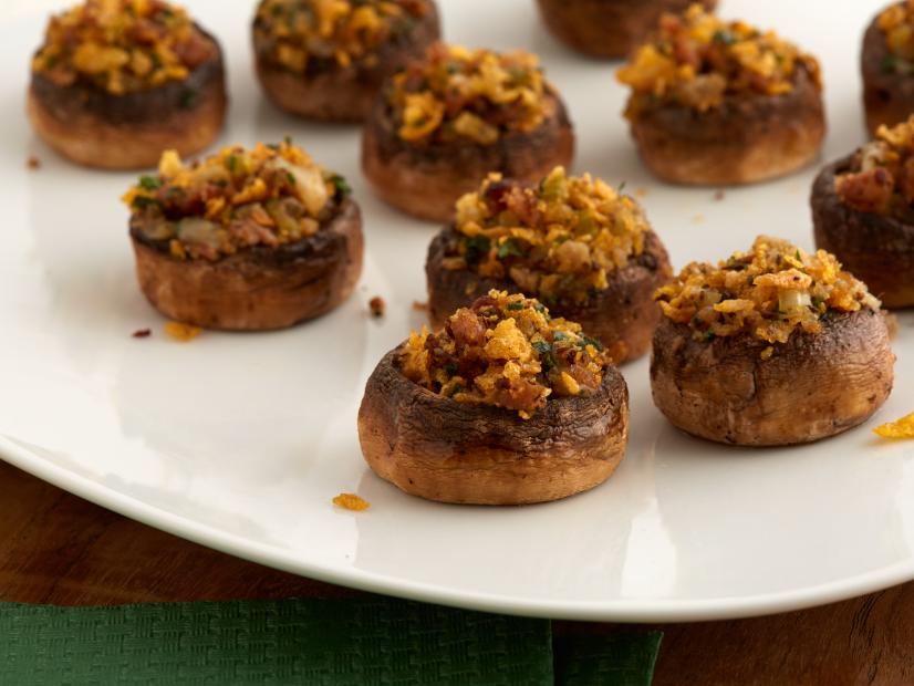 Breakfast Sausage Stuffed Mushrooms with Cornflakes Recipe | Food ...