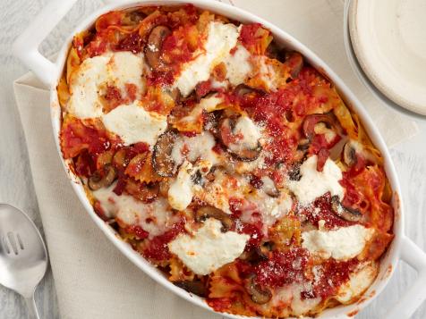 Four Cheese Mushroom and Bacon Baked Pasta