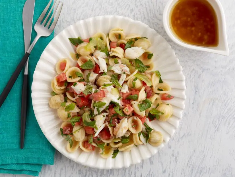 Herbed Crab Pasta Salad in Vinaigrette Recipe | Food Network Kitchen