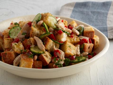 Red Pepper and White Bean Panzanella with Chicken