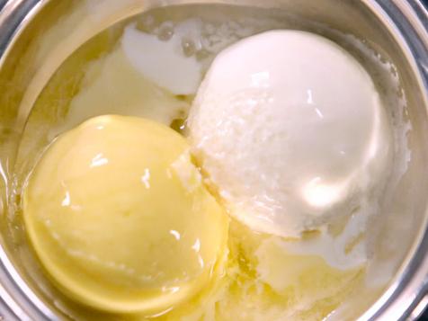 Vodka with Passion Fruit Sorbet and Vanilla Ice Cream