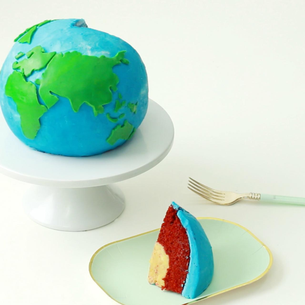 Earth / Globe Cake - YouTube