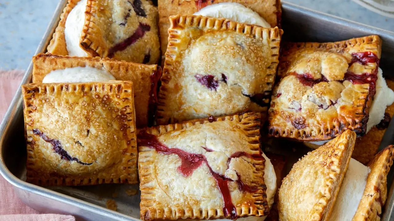Patriotic Hand Pie Ice Cream Sandwiches