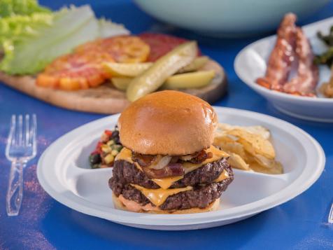 Grilled Sheet Pan Burger Bar