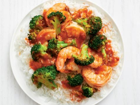 Chili-Garlic Shrimp Stir-Fry with Ginger Rice