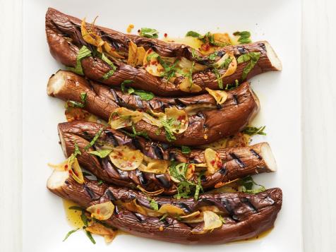 Grilled Eggplant with Mint