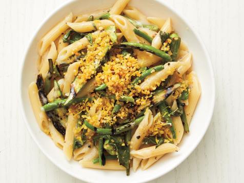 Penne with Grilled Okra and Green Beans