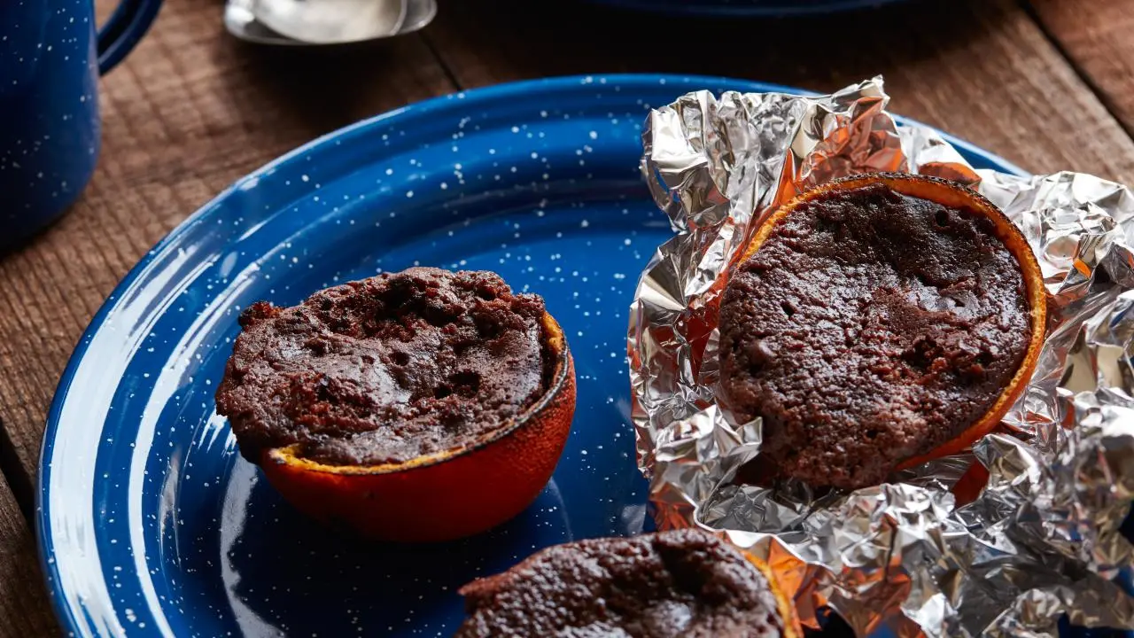 Orange Peel Campfire Brownies