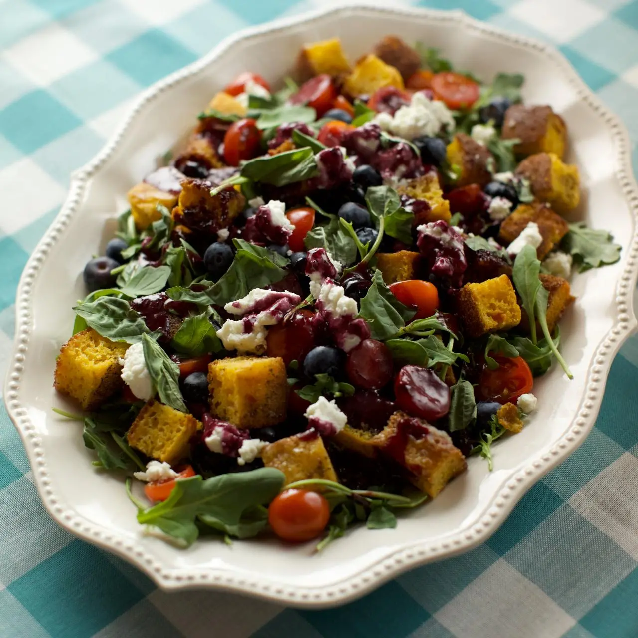 Blueberry Cornbread Panzanella-image