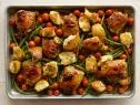 Close-up of Italian Chicken Sheet Pan Supper