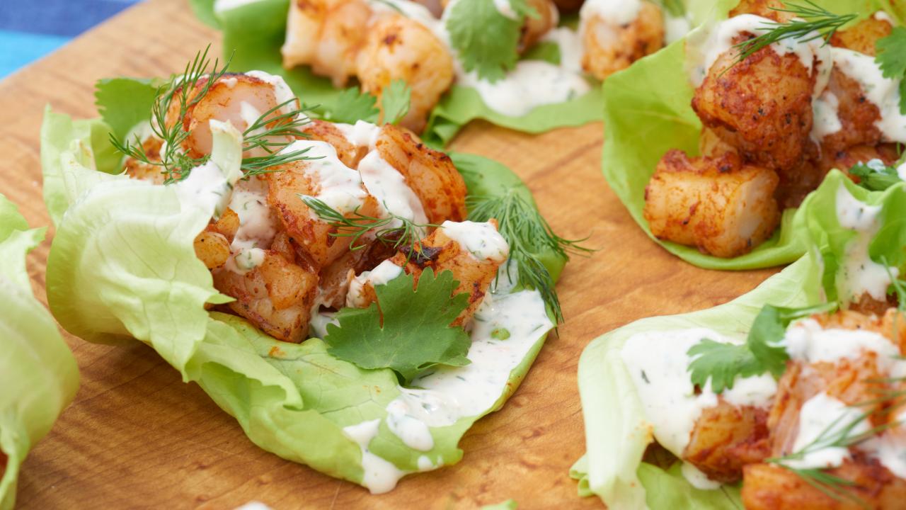 Grilled Shrimp Cups with Aioli