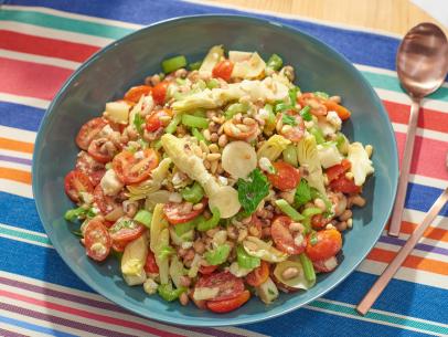 Chef Sam Kass makes a Canned Salad, as seen on The Kitchen, Season 17.