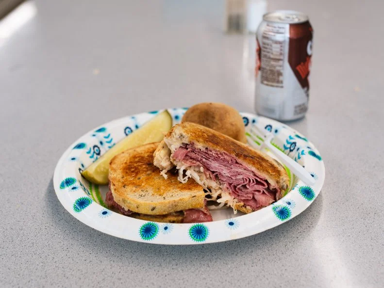 Known as one of the last New York-style delis in St. Louis, Protzel’s does the Big Apple proud by doing the Reuben sandwich right. This old-school spot offers several variations on the iconic sandwich, but the standard pastrami Reuben is a classic for a reason. Hefty slices of Jewish rye bread are slathered with Russian dressing, then piled with pastrami, sauerkraut and Swiss cheese before being grilled into a golden-brown sandwich. The small ($8.25) will satisfy most, but if you’re a big eater, go for the medium ($10.25). And if you want leftovers, order the large (you likely won’t put much of a dent in it).