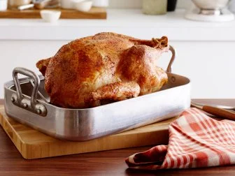 HOW TO ROAST A TURKEYLaura WallisThe Simplest Roast TurkeyFood Network KitchensWhole Turkey, Salt, Pepper, Onions, Lemons, Herbs