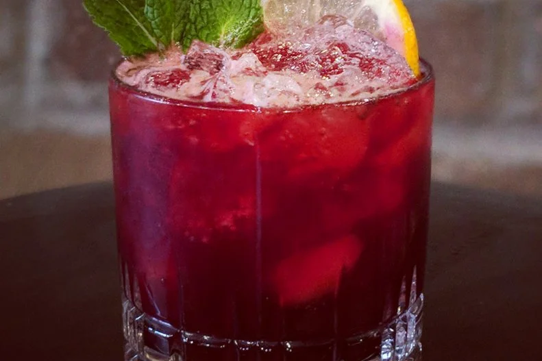Named for the subspecies of American black bear native to Southeast Alaska thatâ  s known to gorge on up to 30,000 wild blueberries before hibernation, this bright yet hefty cocktail melds plump local fruit and glacial ice. Aged rum is shaken with fresh mint, lemon juice and housemade blueberry syrup, all topped with ginger beer and poured over glacial ice shards.
