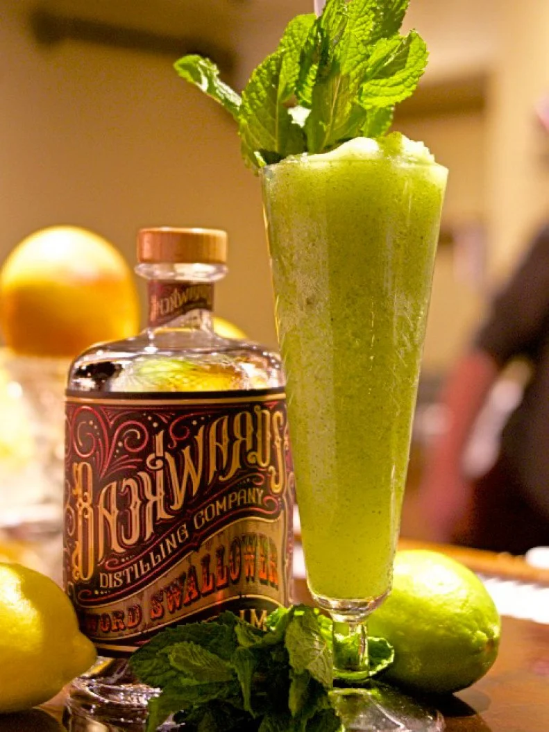 The Backwards Distilling Company in Wyoming is an ode to the circus, and this drink is named for the man who served as the conductor for Ringling Bros. and Barnum & Bailey for 50 years. Reminiscent of the classic tiki cocktail Missionaryâ  s Downfall, it blends their Sword Swallower Rum with lime juice, simple and honey syrups, pineapple, mint and ice, garnished with additional mint.